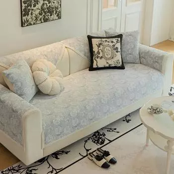 Жаккардовая диванная подушка из синели, универсальная подушка на четыре сезона, универсальный универсальный чехол для дивана, новый нескользящий тканевый чехол 70*70cm