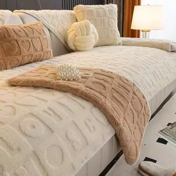 Жаккардовая хлопковая бархатная новая современная простая диванная подушка, нескользящая подушка, зимняя плюшевая подушка с полным покрытием, тканевый чехол, полотенце 70*70cm