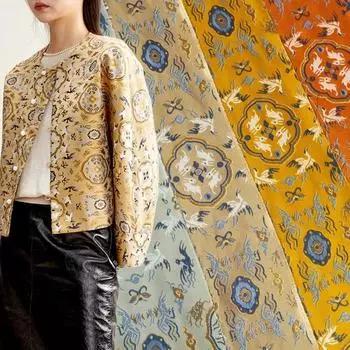 Жаккардовая парчовая ткань 100x145 см китайский стиль чонсам ханьфу платье сценическая одежда сумка атласная ткань материал для шитья своими руками 100x145cm