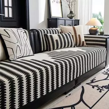 Жаккардовая подушка для дивана из синели для пожилых людей, универсальная подушка для дивана для гостиной, нескользящая кожаная подушка для спинки дивана, полотенце 70x70cm 1pcs