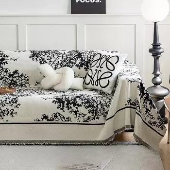 Жаккардовая подушка для дивана из синели Four Seasons, универсальное нецарапающееся полотенце для дивана, цельный чехол «все включено», чехол для дивана, тканевый чехол 180*130