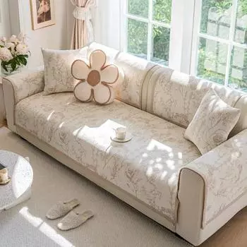 Жаккардовая подушка для дивана с наволочкой Shanier, нескользящий кружевной чехол для дивана, устойчивый к пыли и морщинам, полотенце для дивана для гостиной 70x70cm 1pcs