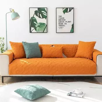 Жаккардовая подушка для дивана, универсальная плюшевая подушка для дивана для гостиной, украшение для полотенец, пылезащитный защитный чехол для мебели 30x50 Pillowcase1 темно серый