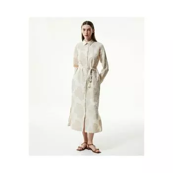 Жаккардовое платье-рубашка