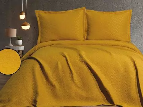 Жаккардовое покрывало Drop Double Size 250 x 260 см Желтое