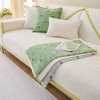 Жаккардовое полотенце для дивана с вышивкой, четыре сезона, универсальная противоскользящая подушка для дивана для гостиной, кресло, диван, чехлы на спинку 45x45cm pillowcase