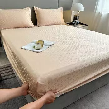 Жаккардовое водонепроницаемое постельное белье на подкладке, пыленепроницаемое покрывало, полностью завернутое, полный размер Queen, наматрасник, цельный предмет 90x200x25cm