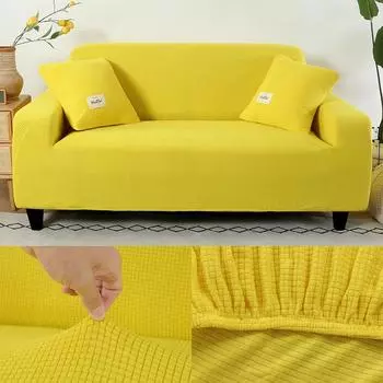 Жаккардовые эластичные толстые чехлы из флиса, эластичные чехлы для диванов для гостиной, чехлы на кресла 1/2/3/4, L-образные чехлы 1-Seat 90-140cm