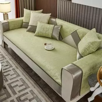 Жаккардовые чехлы для дивана с широкими полями, Роскошные синельные универсальные нескользящие кожаные диванные подушки, защита для мебели, чехол для гостиной 70x70cm 1pcs