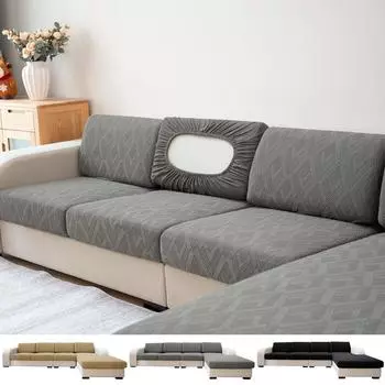 Жаккардовые чехлы для диванных подушек, большой водонепроницаемый чехол, эластичная защита для дивана 1 Seat Cushion Cover хаки