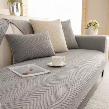 Жаккардовые чехлы для диванов в елочку, утепленные универсальные сезонные чехлы для диванов, L-образный чехол для дивана, спинка, подлокотник, тканевое полотенце 70x70cm 1pcs