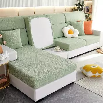 Жаккардовые чехлы на диванные подушки для гостиной, домашние животные, защита детской мебели, флисовые эластичные моющиеся съемные чехлы для диванов Normal size S темно-розовый