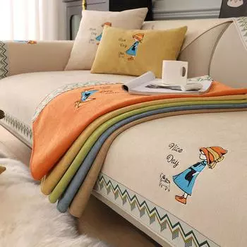 Жаккардовые чехлы на сиденья дивана для гостиной, подушка для шезлонга, угловой L-образный мебельный чехол для дивана 70x70cm 1pcs трава зеленый