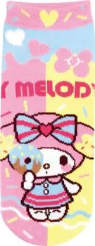 Жаккардовые носки с героями мультфильмов Sanrio My Melody Donuts для взрослых и женщин JGS0811 [J s Planning] (22-24см)