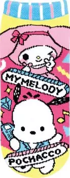 Жаккардовые носки с персонажами Sanrio My Melody Pochacco Vivit для взрослых и женщин JGS0832 [J s Planning] & (22-24см)