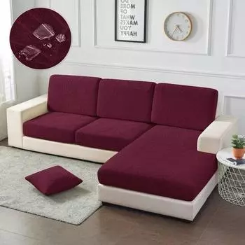 Жаккардовые водонепроницаемые чехлы на диванные подушки для гостиной, домашние животные, защита детской мебели, эластичные моющиеся съемные чехлы для диванов Normal Size (S)-1pc