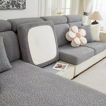 Жаккардовый эластичный толстый флисовый чехол для дивана, универсальные чехлы для дивана, для гостиной, защита мебели для домашних животных, можно стирать Headrest коричневый
