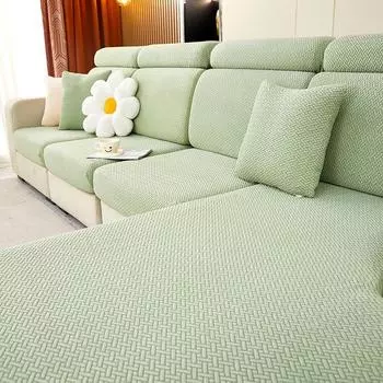 Жаккардовый бархатный чехол для дивана, один полный пакет, четыре сезона, универсальные модели, шапки для дивана, подушка против кошачьих царапин, задняя крышка, утолщение S