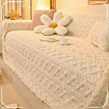 Жаккардовый бархатный чехол для дивана, полотенце, утолщенный флис, стильный чехол, ткань, диванная подушка, теплая подушка, нескользящие комплекты чехлов для дивана 180*130