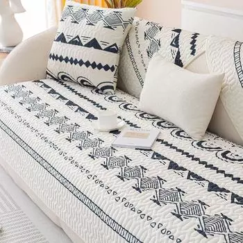 Жаккардовый бархатный чехол для дивана, универсальный чехол на четыре сезона, чехол для дивана с защитой от кошачьих царапин для гостиной, 1/2/3/4-местный диван, подушка 70x70cm 1pcs