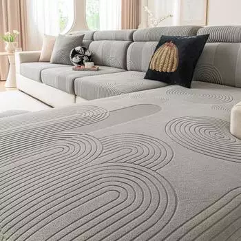 Жаккардовый чехол для дивана, эластичный чехол для дивана, защита для мебели для домашних животных, моющийся съемный чехол для подушки сиденья дивана Backrest Cover S синий