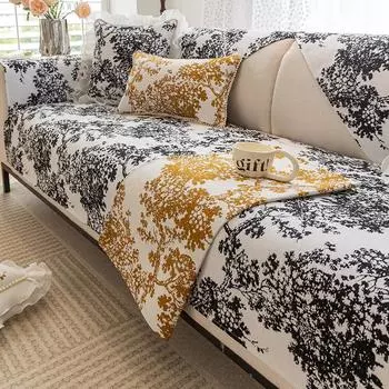 Жаккардовый чехол для дивана Bayberry Tree для гостиной, синель, Нескользящий диван, полотенце, подушка для дивана, L-образный угловой диван, коврик для сиденья 70x70cm 1pcs