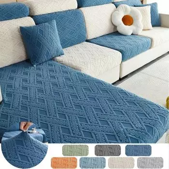 Жаккардовый чехол для дивана для гостиной, домашних животных, детей, рождественские украшения, защита для мебели, эластичный чехол для дивана, 1/2/3/4 сиденья