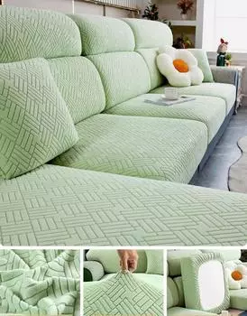 Жаккардовый чехол для дивана для гостиной, утепленный чехол для сиденья, стула, регулируемый чехол для дивана, защита детской мебели для домашних животных 1pc Head cushion