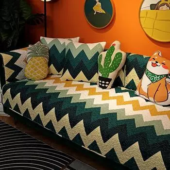 Жаккардовый чехол для дивана, утолщенный нескользящий чехол для подушки с героями мультфильмов, хлопковый бархатный универсальный защитный чехол для гостиной 45x45 pillowcase