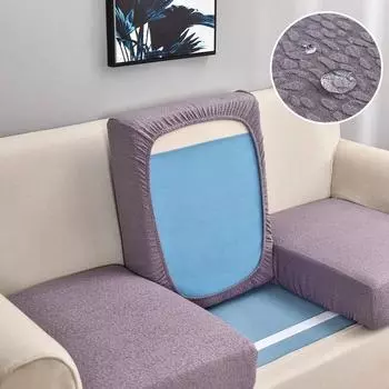 Жаккардовый чехол для подушки на сиденье дивана, эластичный водонепроницаемый чехол для дивана для гостиной, защита для мебели для домашних животных, детский съемный чехол Normal Size (S)-1pc