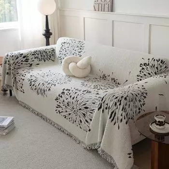 Жаккардовый чехол для полотенец для дивана с фейерверком, универсальный чехол, утолщенная подушка с полным покрытием, всесезонное универсальное одеяло для гостиной 180x130cm1pcs