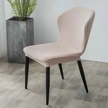 Жаккардовый чехол на обеденный стул, флисовый эластичный чехол на стул, против грязи, эластичный чехол на сиденье, протектор, домашний декор для столовой 1pcs Chair Cover