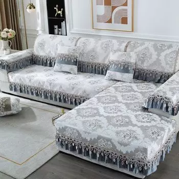 Жаккардовый коврик для дивана из синели, нескользящий минималистичный современный светильник для спинки, полотенце, роскошное украшение для дома, гостиной, мягкий чехол для дивана 70x70cm 1pcs