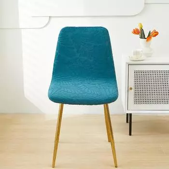 Жаккардовый однотонный чехол для стула с изогнутой спинкой, тканевое всесезонное покрытие для подушки сиденья, полотенце 32-45cm