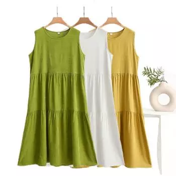 Жаккардовый ремесленный хлопок шелк повседневные женские платья-майки платья платья с тонким дном платья из хлопка вискоза длинные платья-торты пляжные платья S