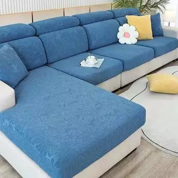 Жаккардовый синель с цветами, диванный матрас, эластичная нескользящая подушка для дивана, чехлы, L-образная защита для дивана Backrest Cover S