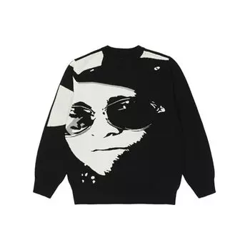 Жаккардовый свитер Palace X Elton John с круглым вырезом, топы унисекс, черный PLA-SS22-299 L