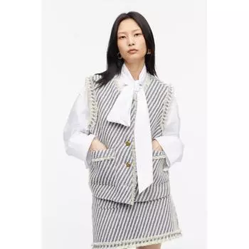 Жаккардовый жилет HM Dusty Blue Stripes