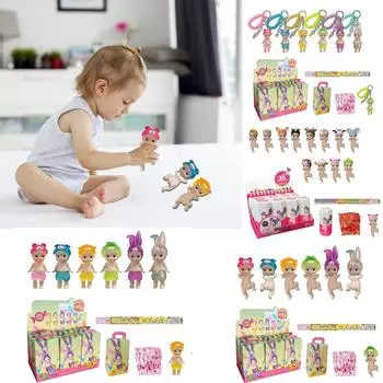 Жалюзи Boses Украшения для автомобиля Украшение для мобильного телефона Кукла аниме ручной работы, конфетный домик с коробкой-брелком + витрина D