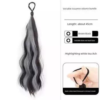 Zhang Jie May Days Xu Song Zhou Shen Concert Support Blue Color Headdress Ribbon Tie Hair Music Festival Matching Handy Gadget Dopamine highlights horsetail [white tea ash] 1