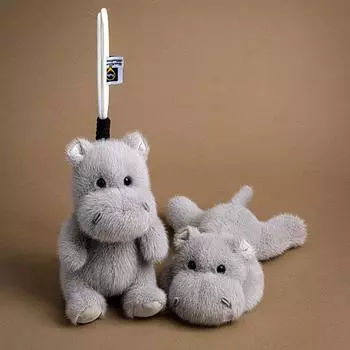 Zhangzhongbao New Hippo Doll Bag Подвеска Креативная плюшевая игрушка Подвеска Подвеска Подарок на день рождения [22 cm lying down; 15 cm sitting]