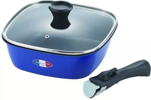 Жанна Эколь Съемная ручка Квадратная кастрюля 24см JE-126