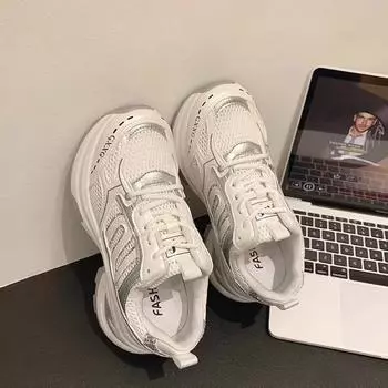 Zhao Ruth дышащая сетка мягкая подошва кроссовки для пап весна и лето тонкая подошва толстая подошва спортивные и повседневные хипстерские 35