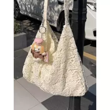 Водорастворимая кружевная сумка-тоут Zhao Ruth Summer Gentle Fairy Большая вместительная сумка через плечо Pastoral Handbag
