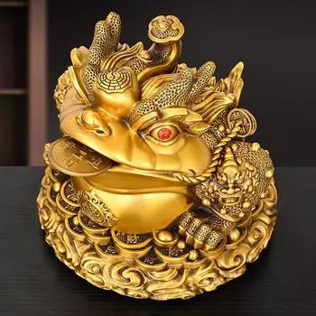 Zhaocai Богатство Привлекает Чистую Медь Золотая Жаба Украшения Трехногая Жаба Золотая Жаба Офис Гостиная Винный Шкаф Украшения