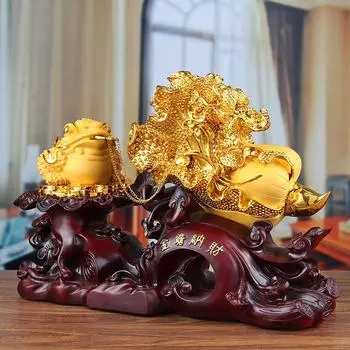 Zhaocai Jinchan Украшение Капуста Украшение Офис Гостиная Магазин Jinchan Жаба Фэншуй Открытие Поделки Подарки