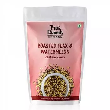 Жареные семена Льна и Арбуза (125 г), Roasted Flax And Watermelon Seeds, True Elements