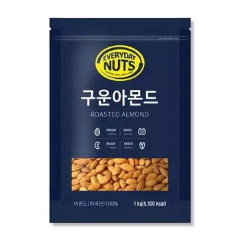 Жареный миндаль Everyday Nuts, 1 кг, 1 шт., корейские орехи