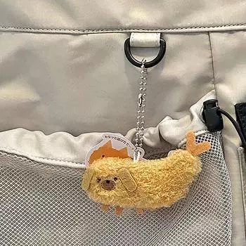 Жареный щенок рака, плюшевая игрушка, забавная собака, кулон, мягкая кукла, брелок, рюкзак, автомобильная сумка, брелок для ключей, декор, подарок для ребенка