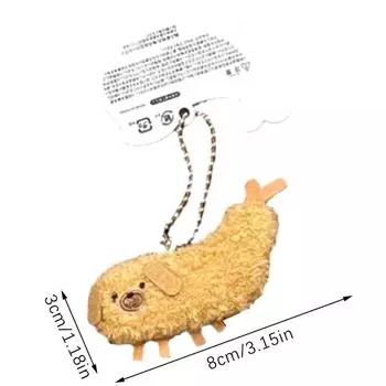 Жареный щенок рака, плюшевая игрушка, забавная собака, кулон, мягкая кукла, брелок, рюкзак, автомобильная сумка, брелок для ключей, декор, подарок для ребенка